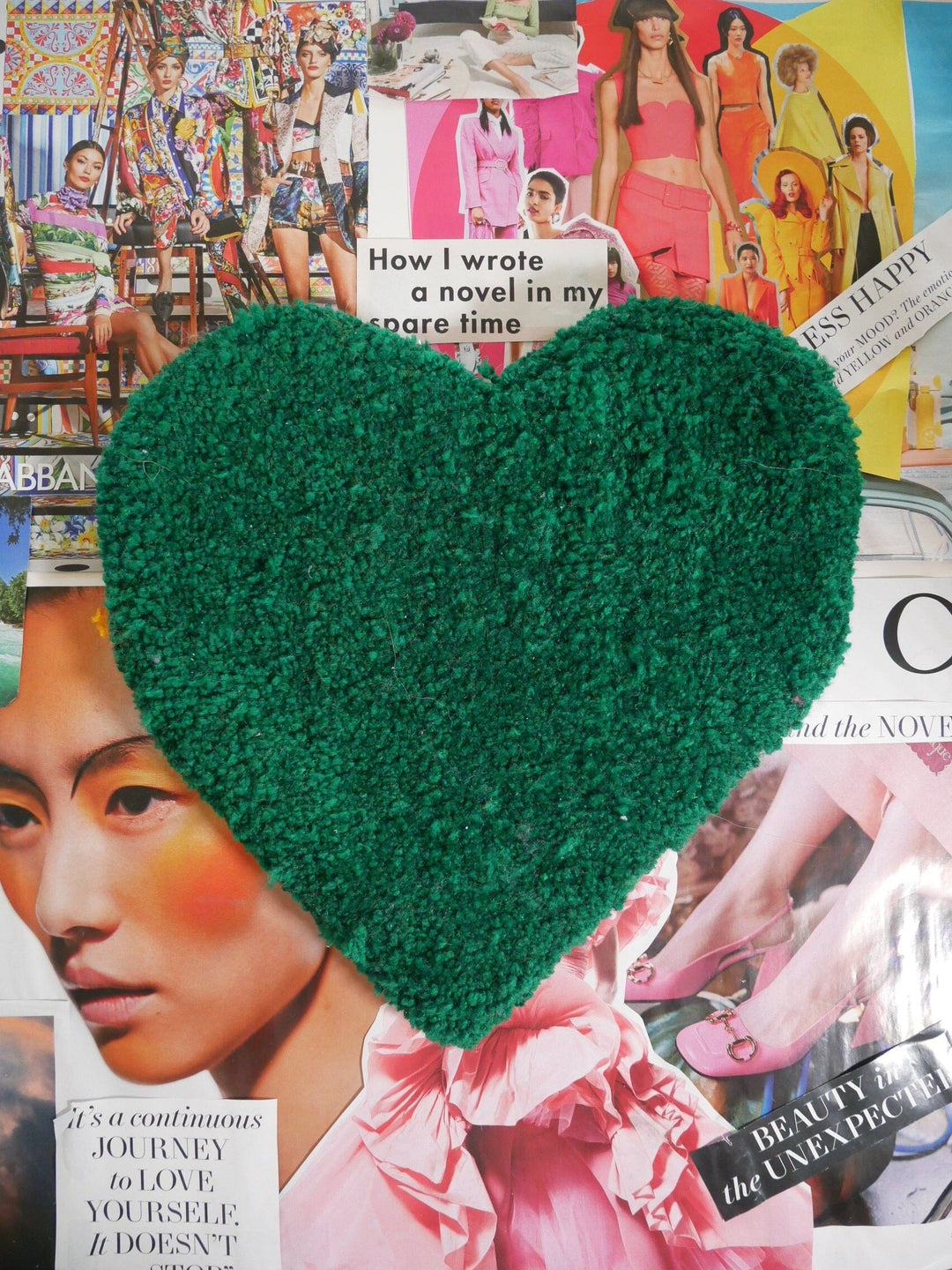 Dark Green Heart Earring Rug Earring Rugs Shagz By Sodie