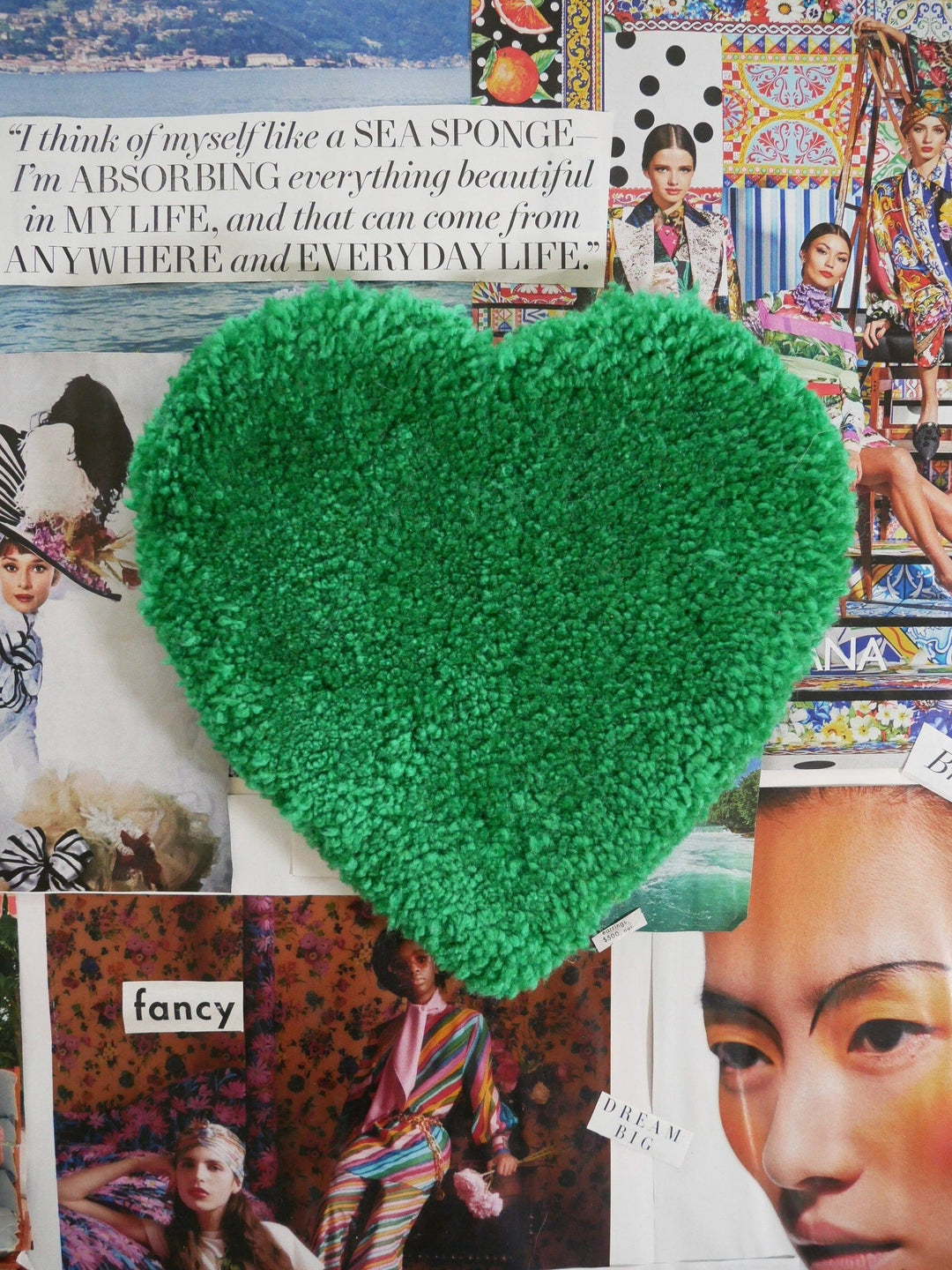 Green Heart Earring Rug Earring Rugs Shagz By Sodie
