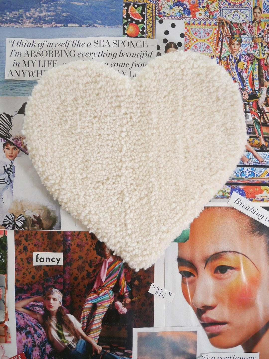 White Heart Earring Rug Earring Rugs Shagz By Sodie