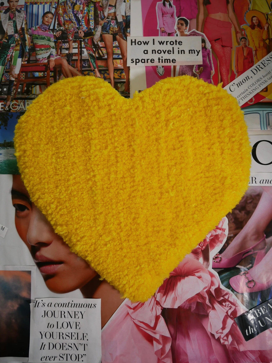 Yellow Heart Earring Rug Earring Rugs Shagz By Sodie