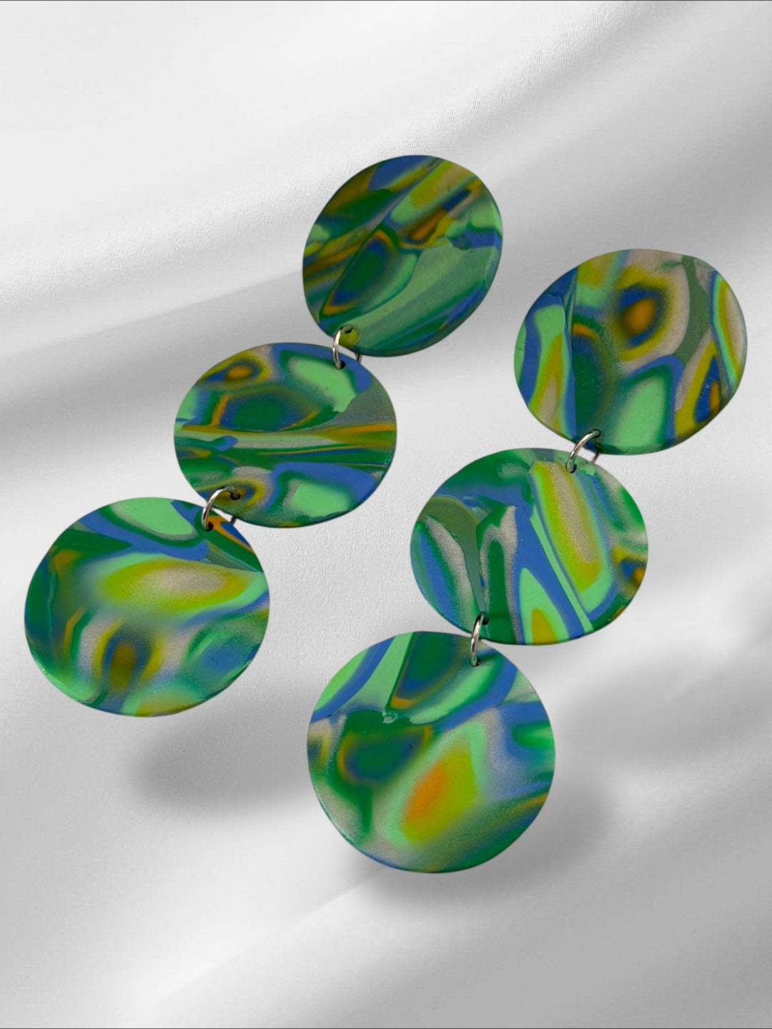 Aura Glow Rounds | Handmade Polymer Clay Earrings Earrings Love Hand and Heart 