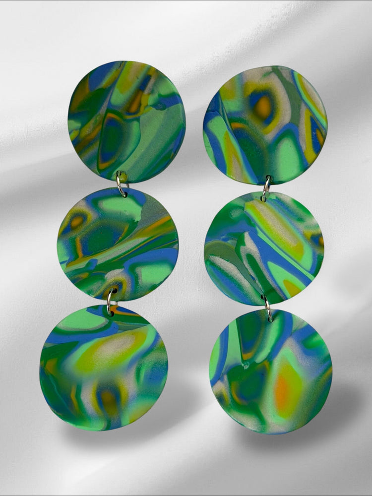 Aura Glow Rounds | Handmade Polymer Clay Earrings Earrings Love Hand and Heart 