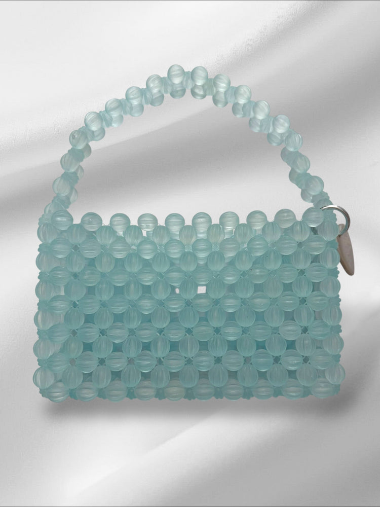 Mini Clear Deco Bead Bag Purses Love Hand and Heart 