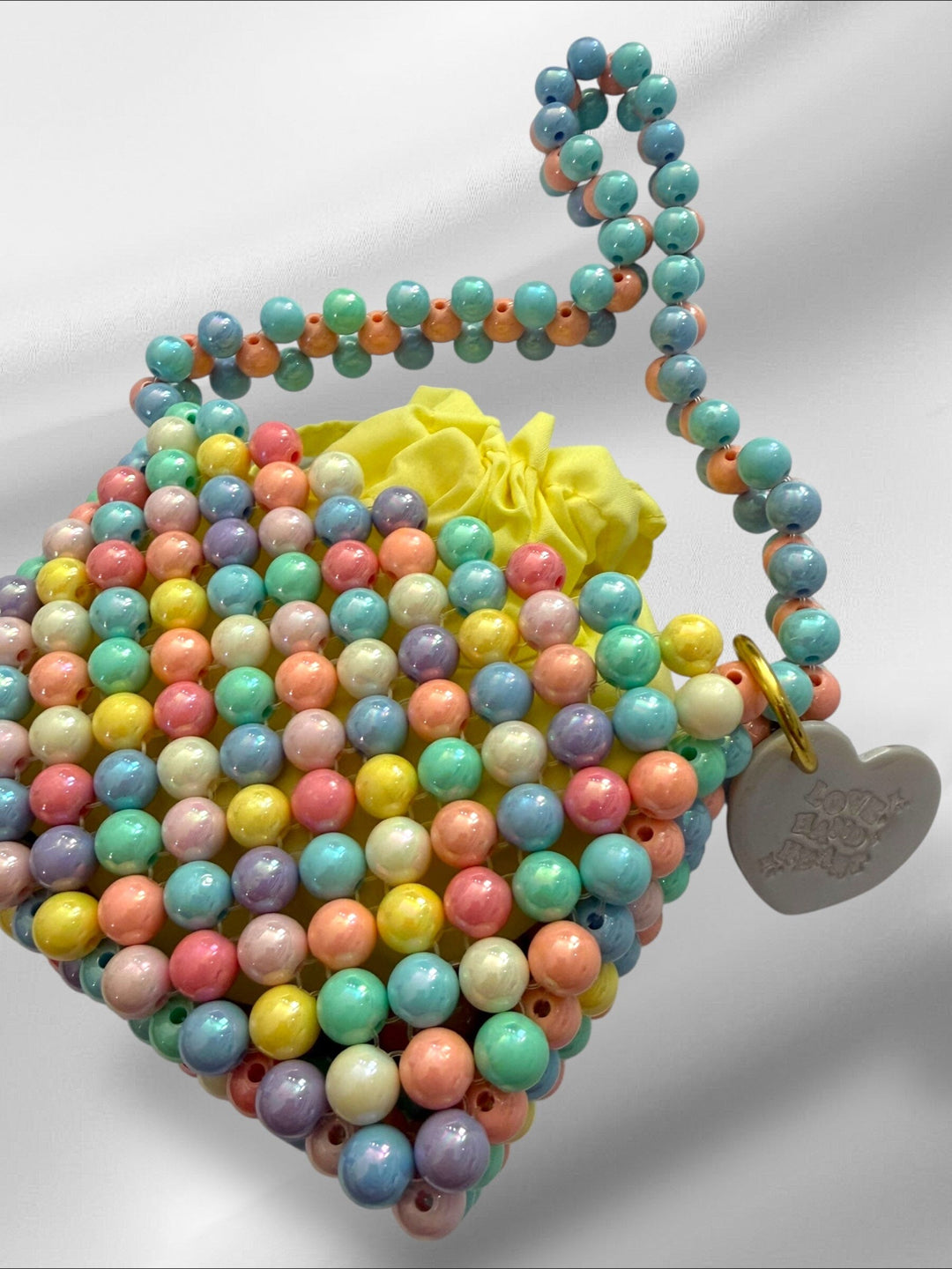 Mini Pastel Bubblegum Bag Purses Love Hand and Heart 