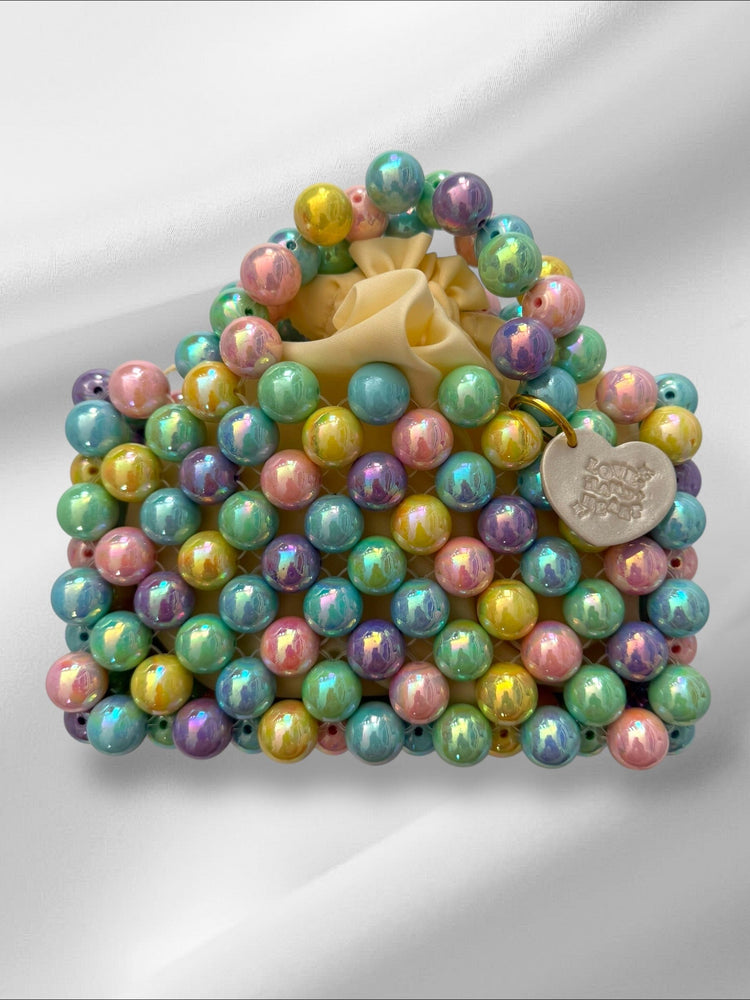 Original Hand-Beaded Bubblegum Bag Purses Love Hand and Heart 