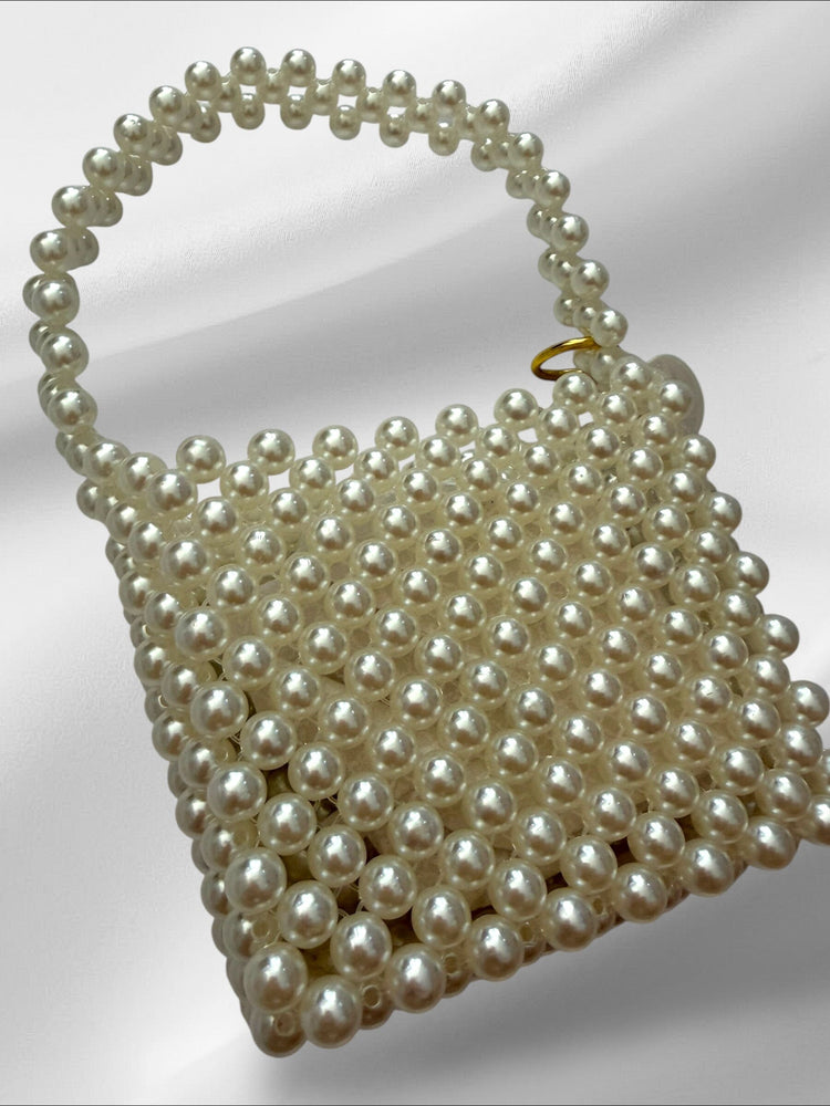 Pearl Mini Bag Purses Love Hand and Heart 