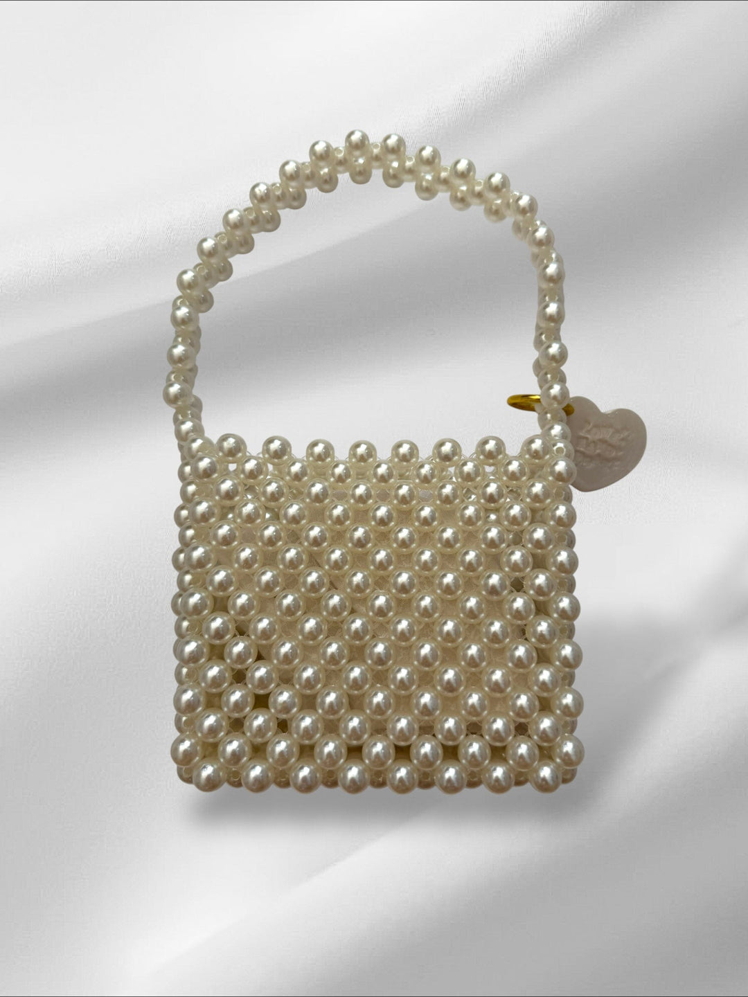 Pearl Mini Bag Purses Love Hand and Heart 