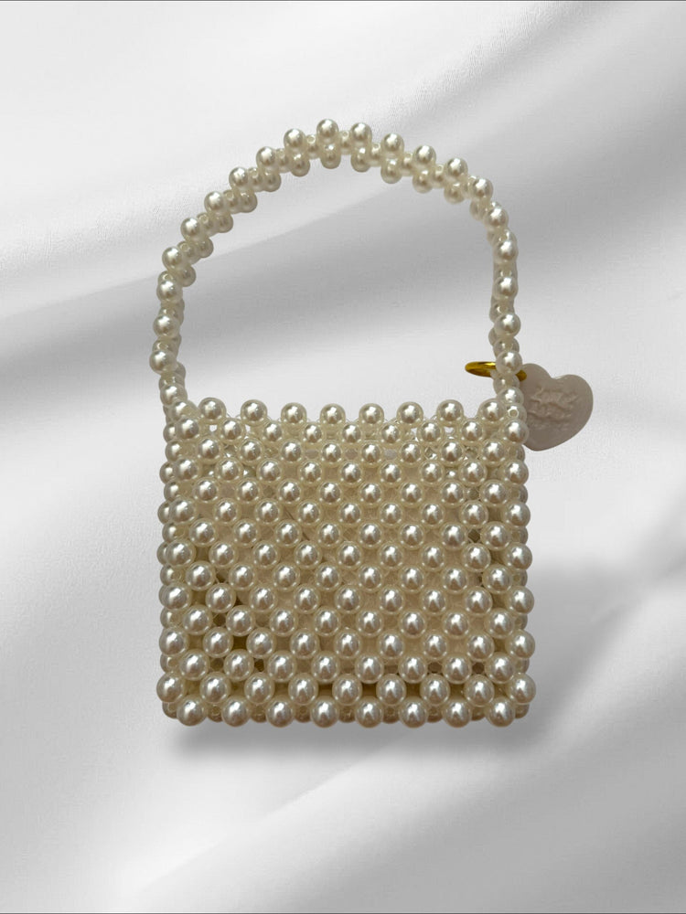 Pearl Mini Bag Purses Love Hand and Heart 