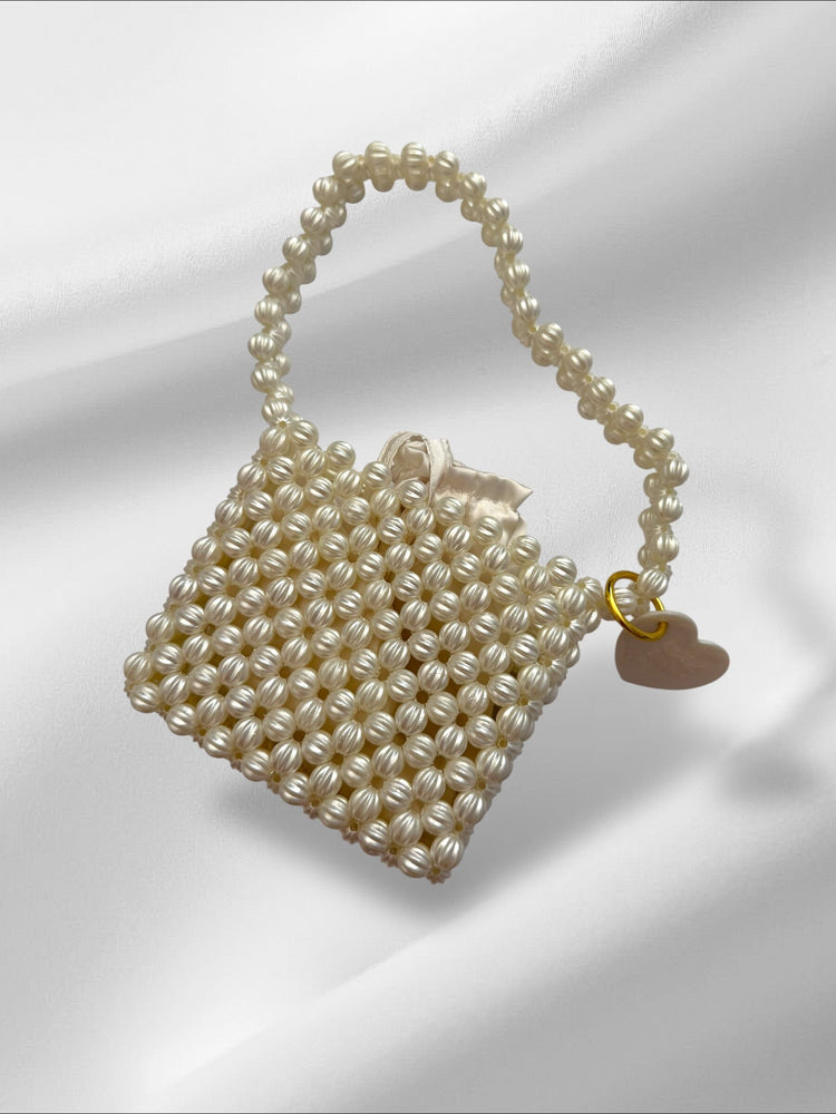 Pearlescent Mini Bag Purses Love Hand and Heart 