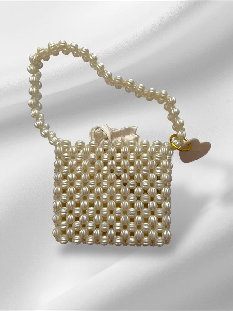 Pearlescent Mini Bag Purses Love Hand and Heart 
