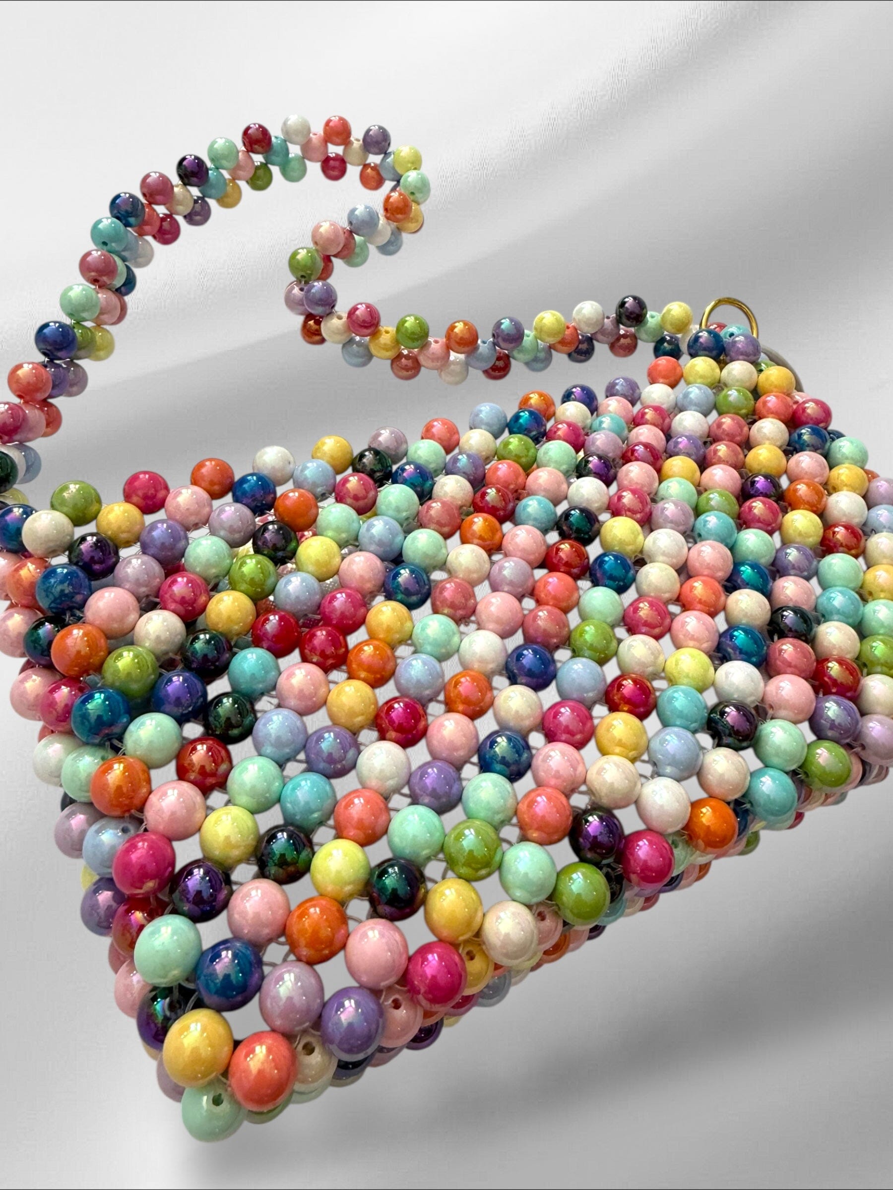 Rainbow Bubblegum Shoulder Bag Purses Love Hand and Heart 