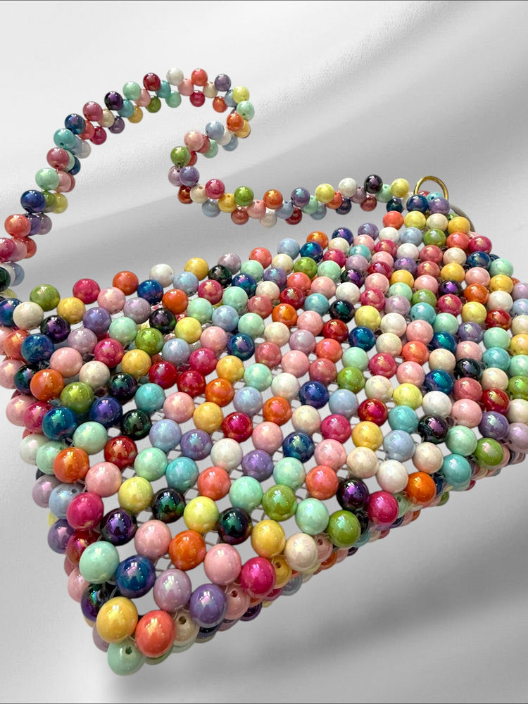 Rainbow Bubblegum Shoulder Bag Purses Love Hand and Heart 