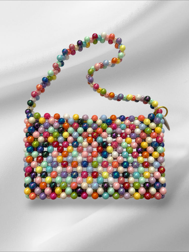 Rainbow Bubblegum Shoulder Bag Purses Love Hand and Heart 