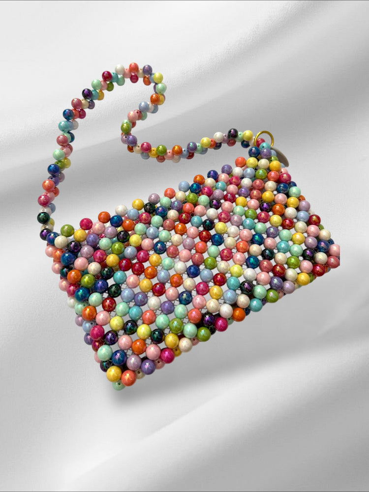 Rainbow Bubblegum Shoulder Bag Purses Love Hand and Heart 