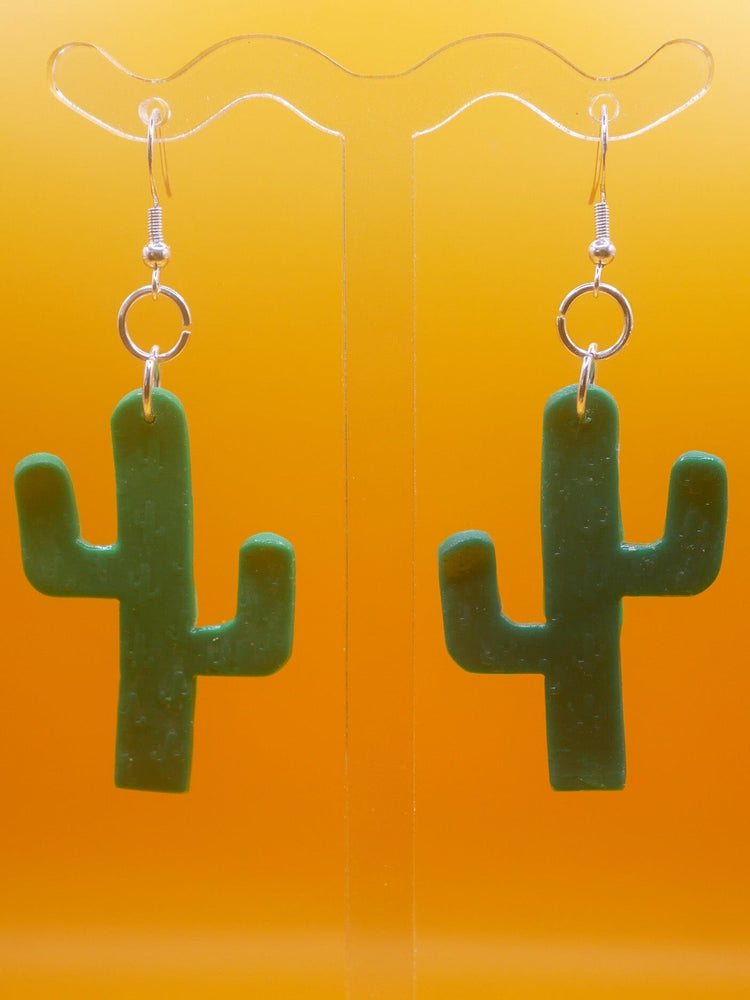 Cactus Dangles earrings Love Hand and Heart Thin 